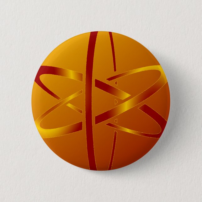 atheist atom pinback button (Front)
