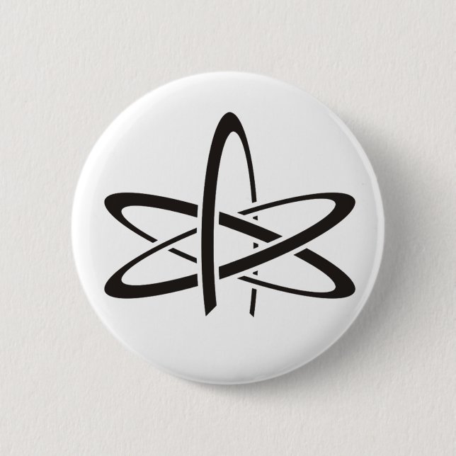 Atheist Atom Pinback Button (Front)