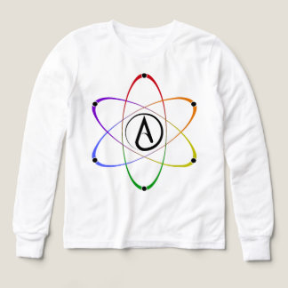 Atheist Atom Symbol Rainbow Black Tri-Blend Shirts