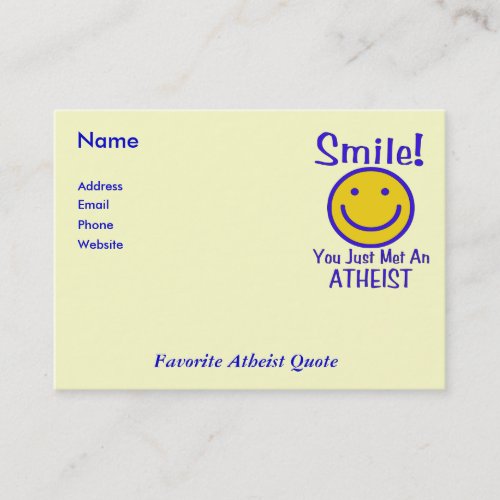 Atheist Business Card