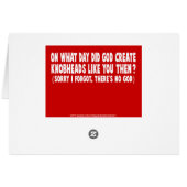 Atheist Cards (Back Horizontal)