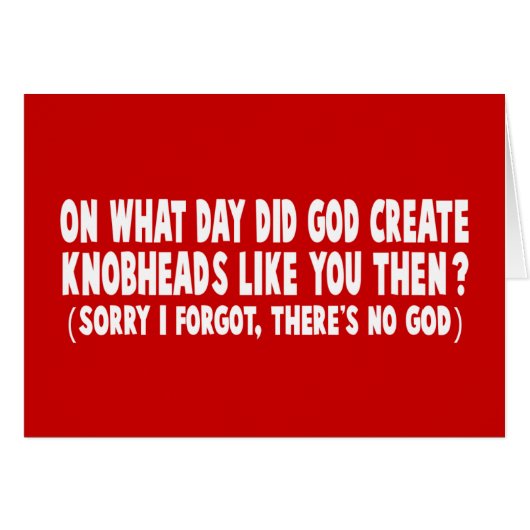 Atheist Cards (Front Horizontal)