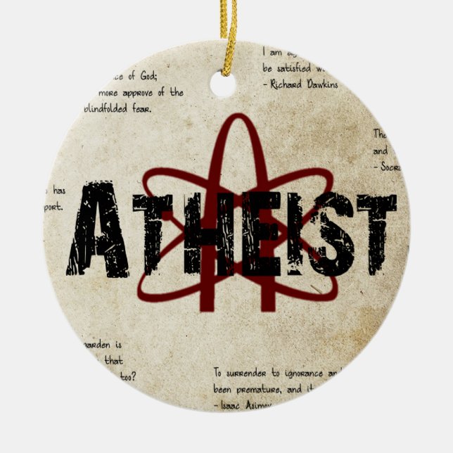 Atheist Ceramic Ornament (Front)