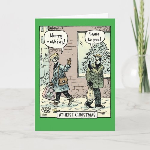 Atheist Christmas Joke Paper Card