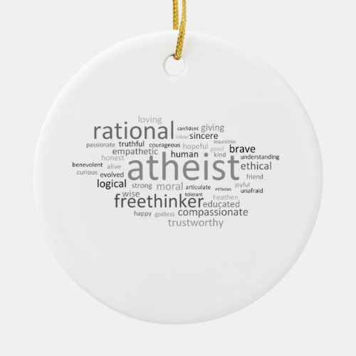 Atheist Cloud Ceramic Ornament