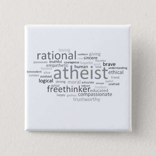 Atheist Cloud Pinback Button