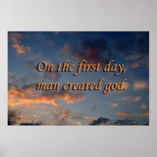 atheist clouds poster