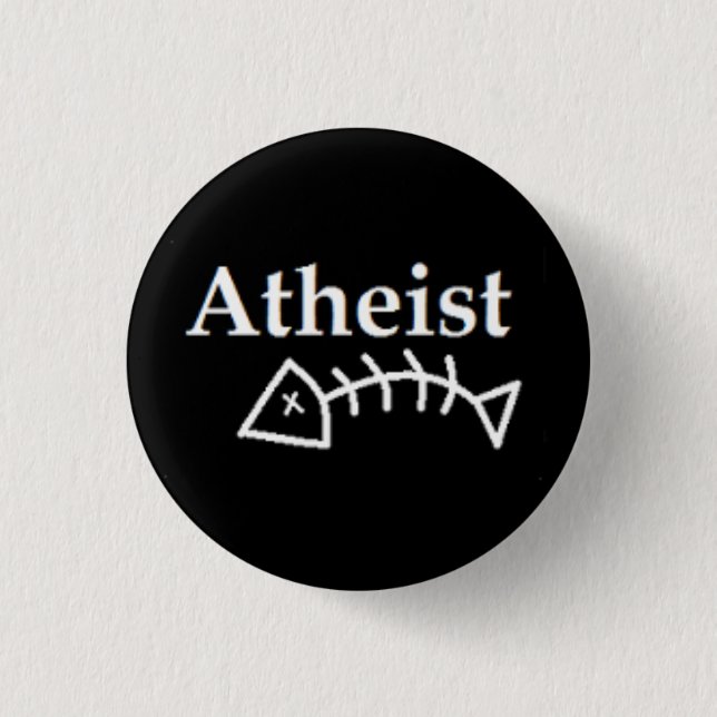 Atheist Dead Fish Pinback Button (Front)