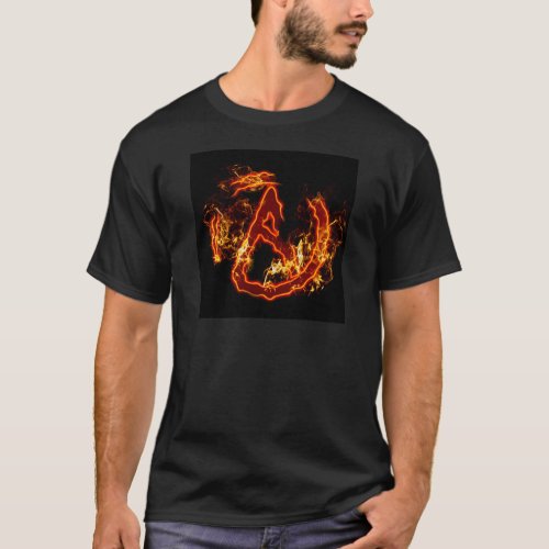 Atheist Fire Symbol T_Shirt