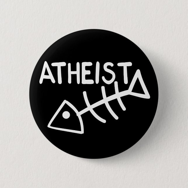 Atheist Fish Button (Front)