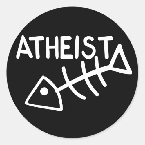 Atheist Fish Classic Round Sticker