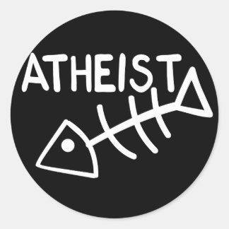 Atheist Fish Classic Round Sticker