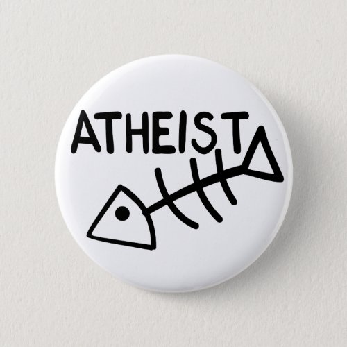 Atheist Fish Pinback Button
