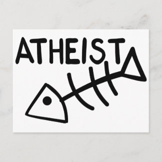 Atheist Fish Postcard