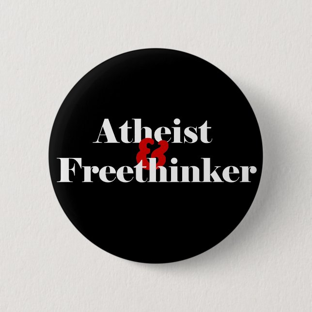 Atheist & Freethinker Button (Front)