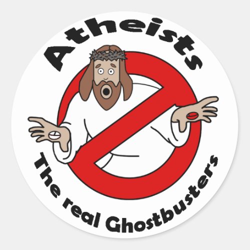 Atheist Ghostbusters Classic Round Sticker