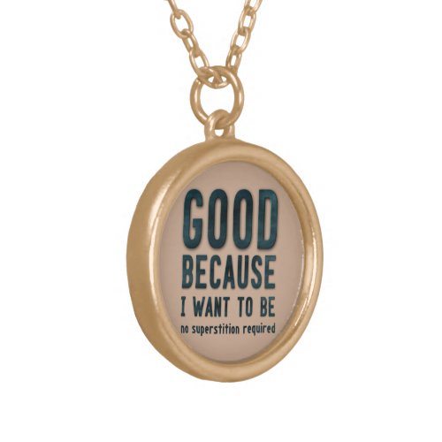 Atheist Gold Plated Necklace
