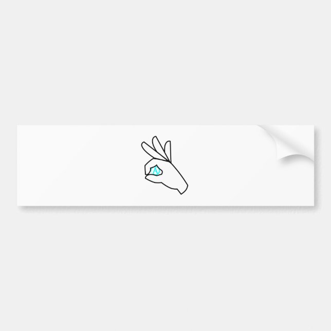 Atheist Hand Gesture Bumper Sticker (Front)