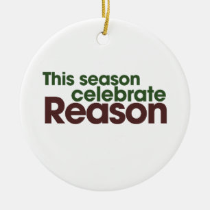 Atheist Holiday Ceramic Ornament