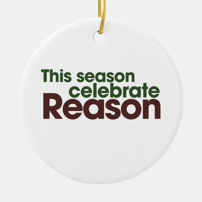 Atheist Holiday Ceramic Ornament (Front)