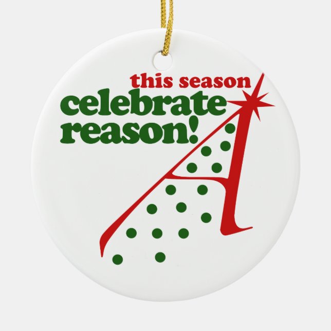Atheist Holiday Season Ceramic Ornament (Front)