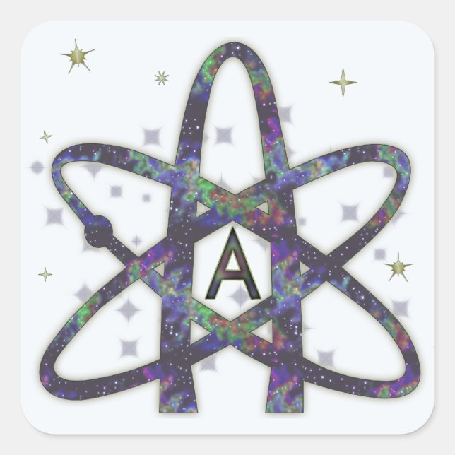 Atheist in Outer Space Stickers (Front)