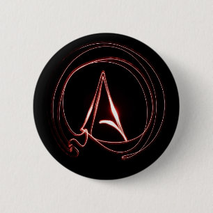 Atheist in Red Button