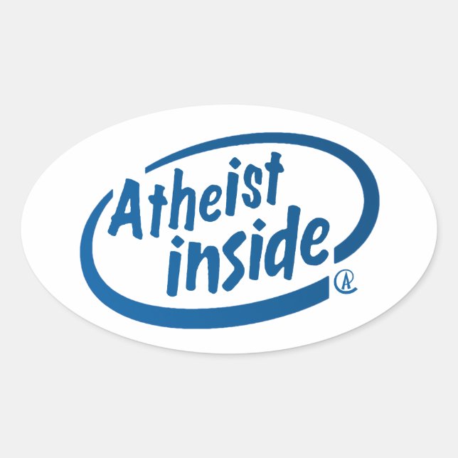 Atheist Inside Oval Sticker (Front)