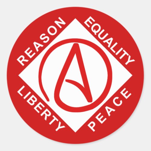 Atheist logo stickers