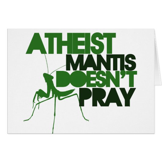 Atheist Mantis Cards (Front Horizontal)