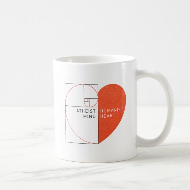 Atheist Mind, Humanist Heart Coffee Mug (Right)