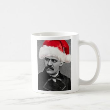 Atheist Nietzsche Christmas Mug by LiteraryLasts at Zazzle