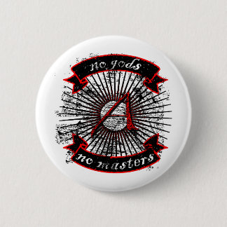 Atheist No Gods, No Masters Button