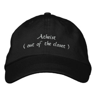 Atheist (out of the closet) embroidered baseball hat