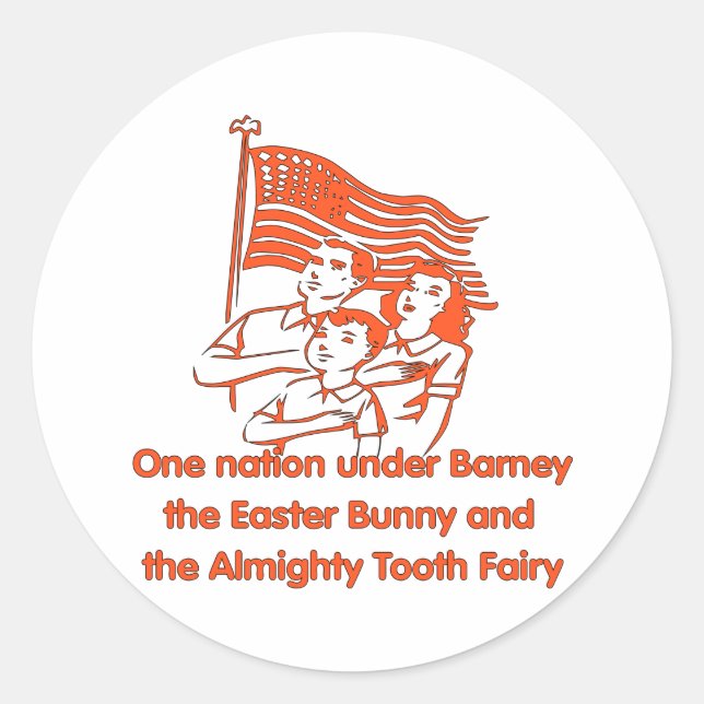 Atheist Pledge Classic Round Sticker (Front)