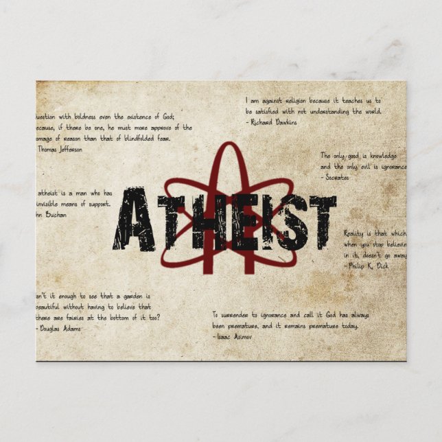 Atheist Postcard (Front)