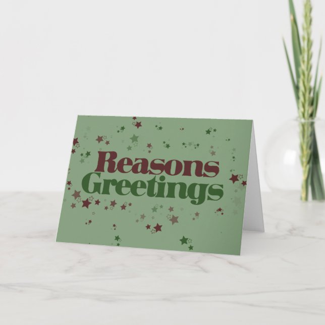 Atheist Reasons Greetings Holiday Card (Front)
