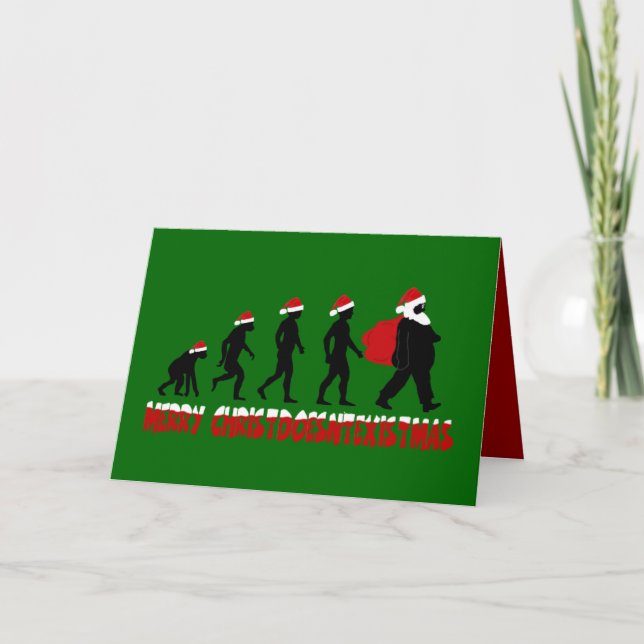 Atheist Santa Claus Holiday Card (Front)
