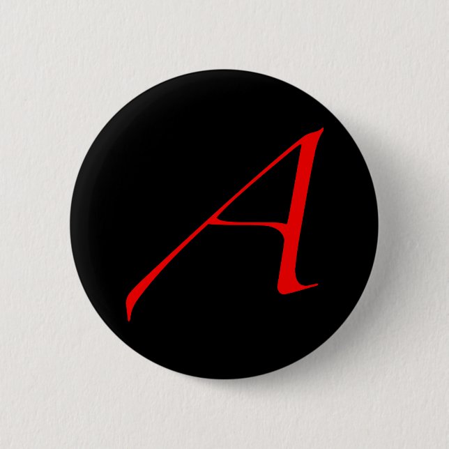 Atheist Scarlet A Button (Front)