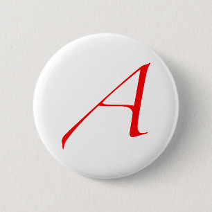 Atheist Scarlet Letter Button