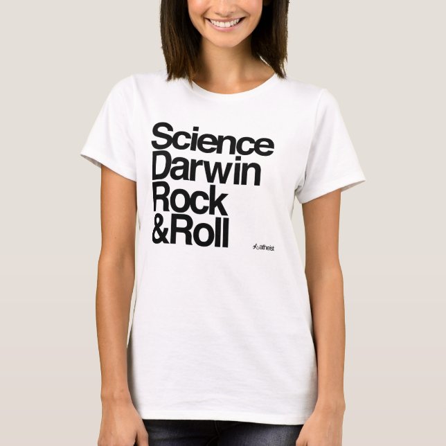Atheist - Science darwin rock and roll T-Shirt (Front)