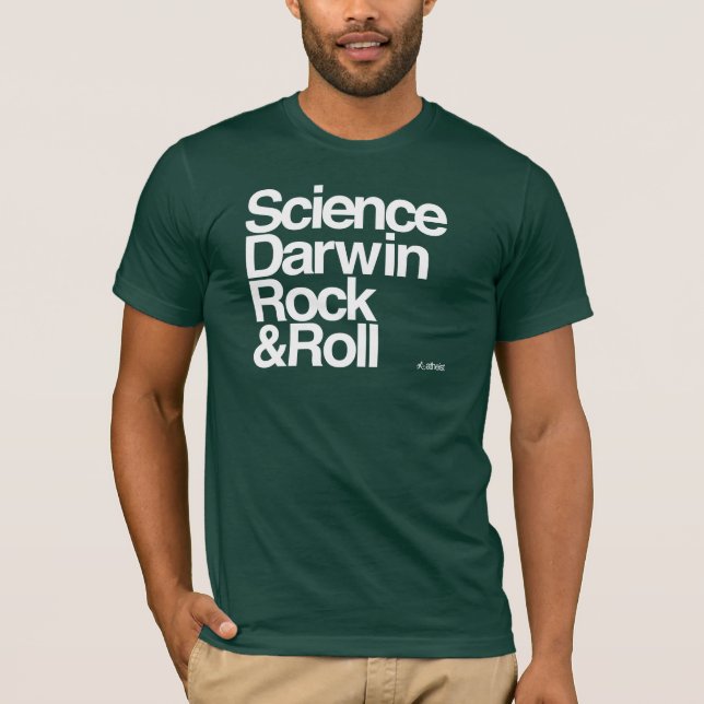 Atheist - Science darwin rock and roll T-Shirt (Front)