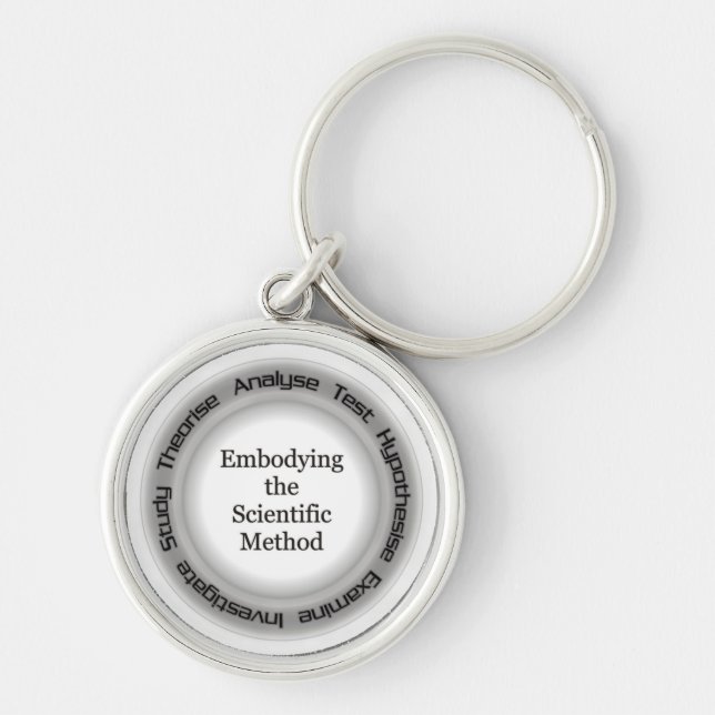 Atheist Scientific Method Acronym Keychain (Front)