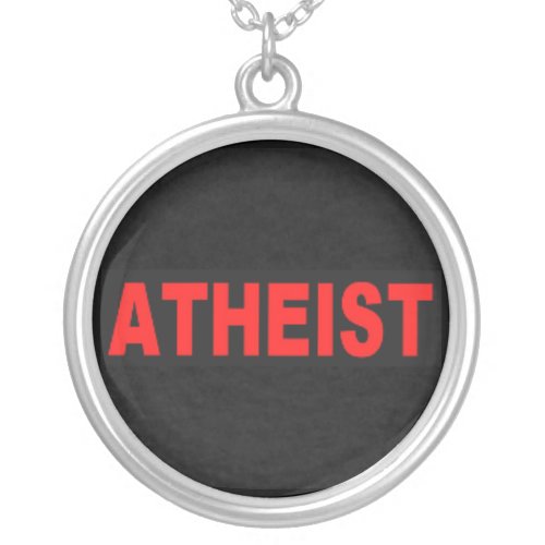 ATHEIST SILVER PLATED NECKLACE