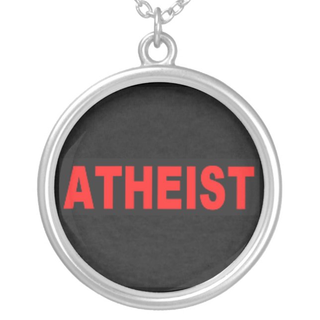 ATHEIST SILVER PLATED NECKLACE (Front)