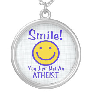 Atheist Silver Plated Necklace