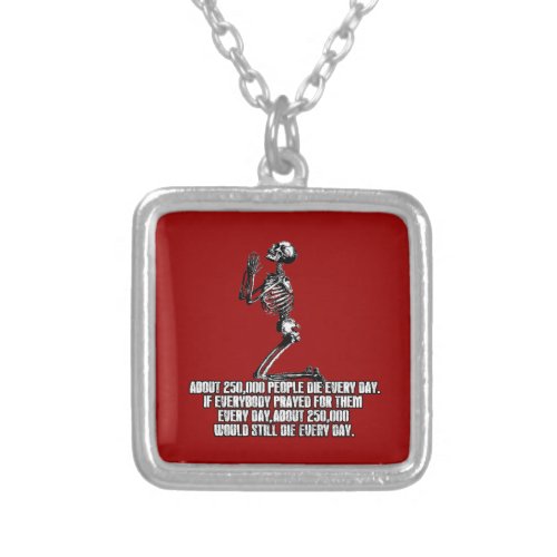 Atheist Silver Plated Necklace