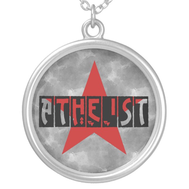 Atheist Star Silver Plated Necklace (Front)