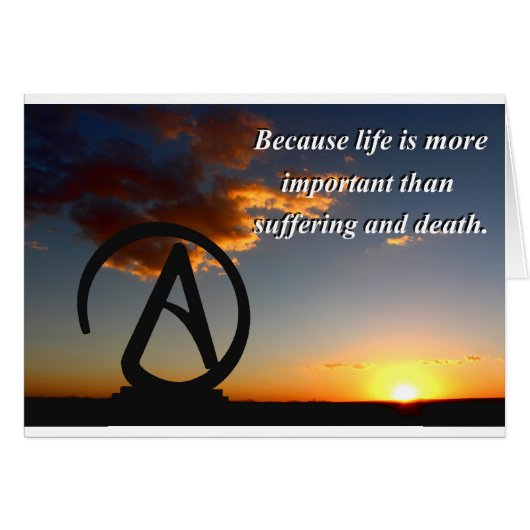 Atheist Sunset Cards (Front Horizontal)