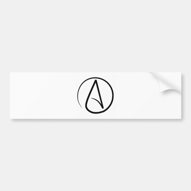 Atheist Symbol Bumper Sticker (Front)